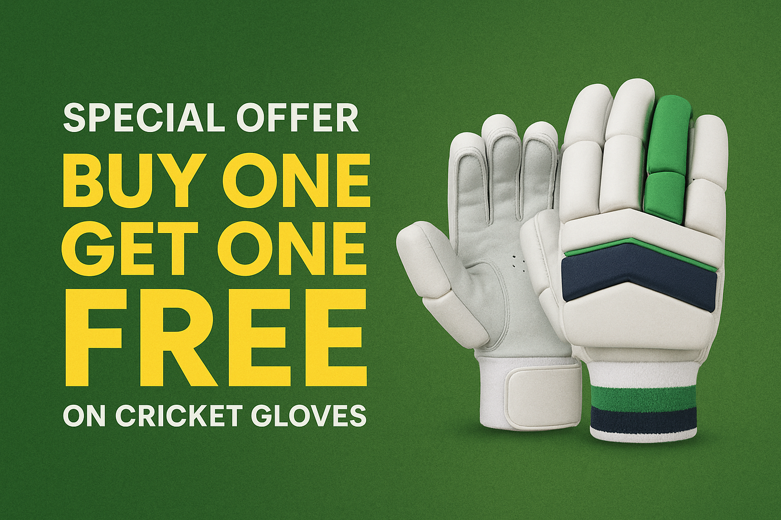 Special Offer: Buy One Get One Free on Batting Gloves at Cricket Discounts!