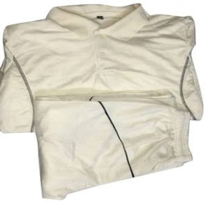White Cricket Jersey Set